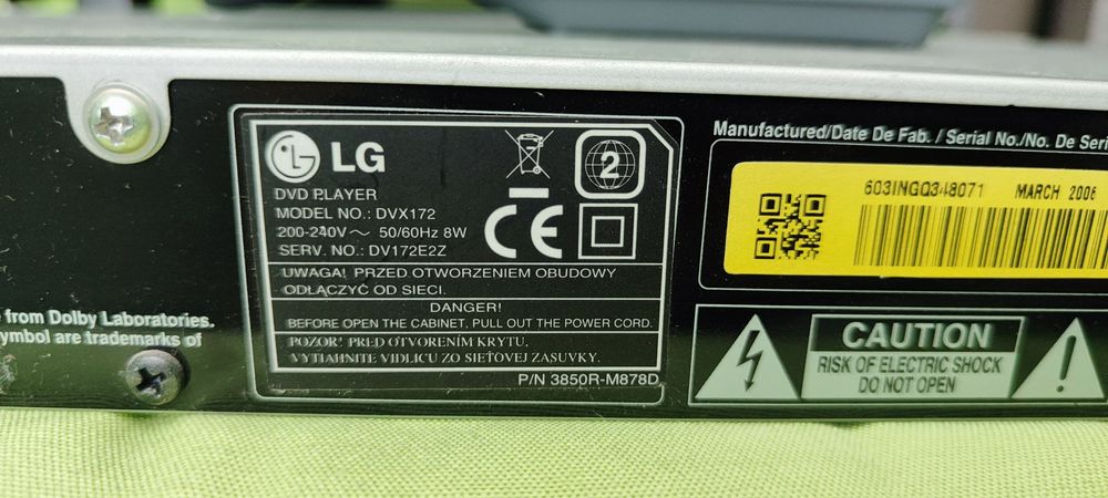 DVD Player LG DVX172
