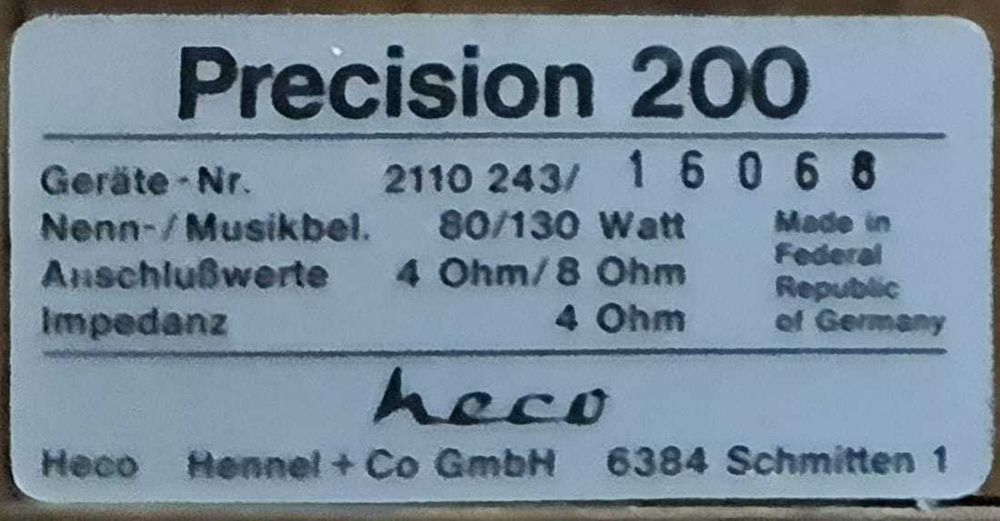 Heco Precision 200 - чифт тонколони