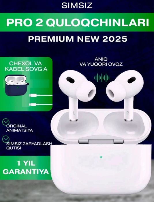 Yangi simsiz quloqchinlarimiz Pods pro 2 sotiladi! Hali ochilmagan