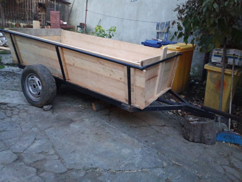 Remorca mono acxa lungime 3 metri Cu sistem de frânare