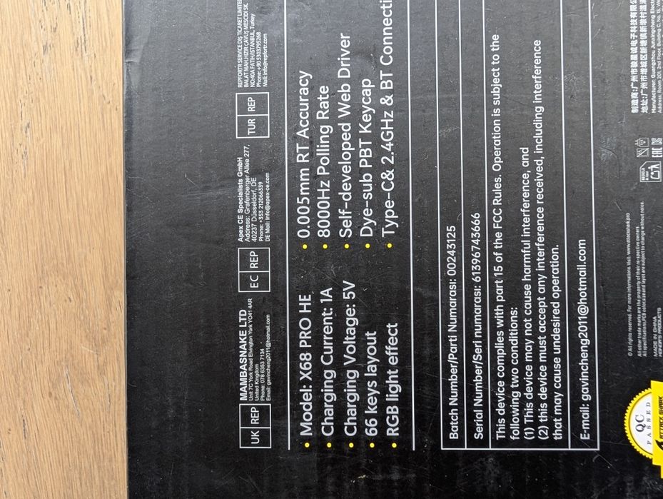 NOU - Tastatura Gaming Wireless - Attack Shark X68 Pro HE - Magnetic