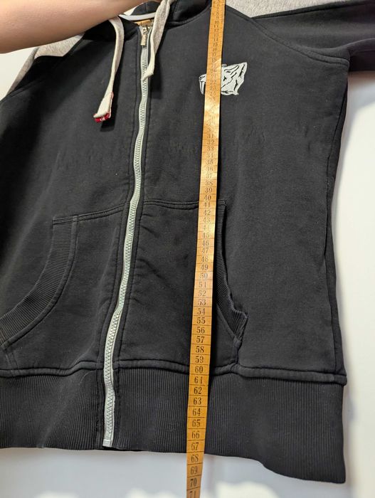 Hanorac Smilodox L, negru, logo mare, fitness, streetwear premium