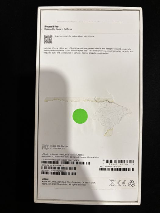 iPhone 15 Pro 128 GB Blue Titanium