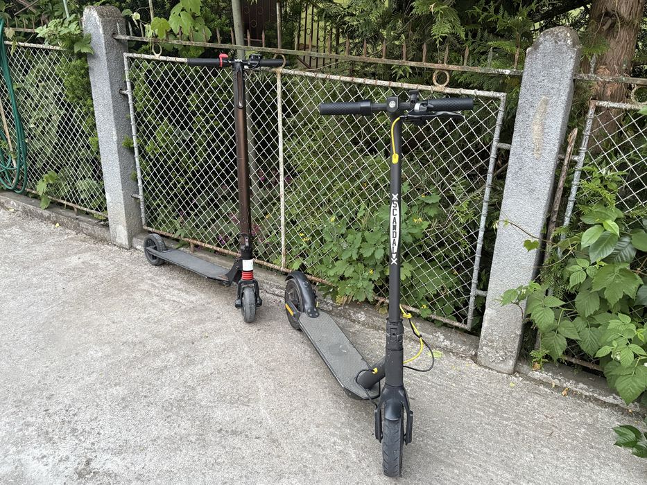 Vand 2 trotinete electrice  una scandal merge 25km  e sparta volanul ee dat jos /si celelalta e tot sparta merge tot 25km mai multe detali in privat