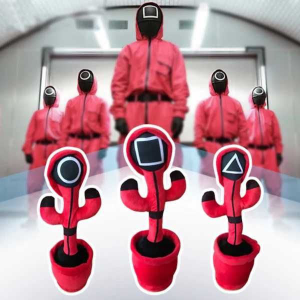 Jucarie de plus Cactus dansator - Squid Game Danseaza Canta Imita