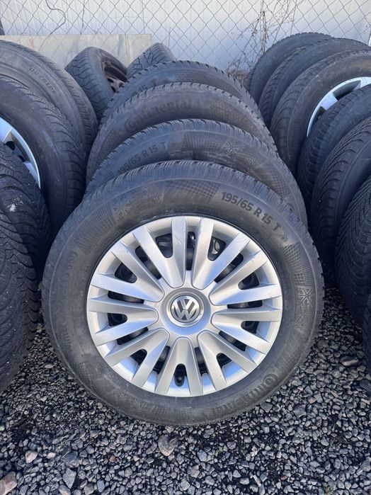 Jante cu anvelope R 15 5x112 Golf,Passat, Skoda, anvelope 195 65 15