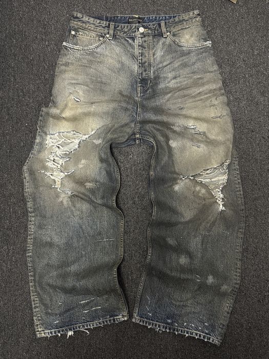 Balenciaga destroyed jeans