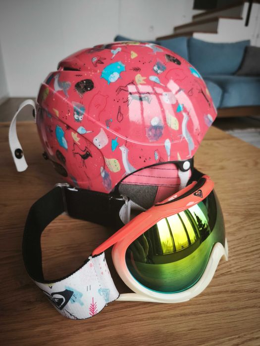 Детска ски каска ROXY + ски очила 54см (5–8г) комплект