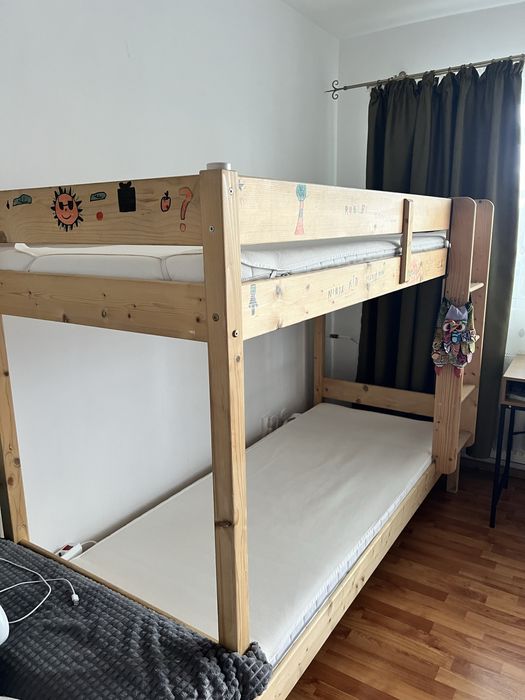 Pat dublu copii supraetajat
