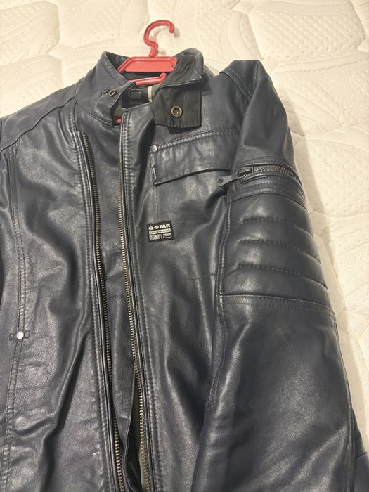 G-star raw jkt jet mfd biker leather jacket - кожено яке, мека телешка кожа