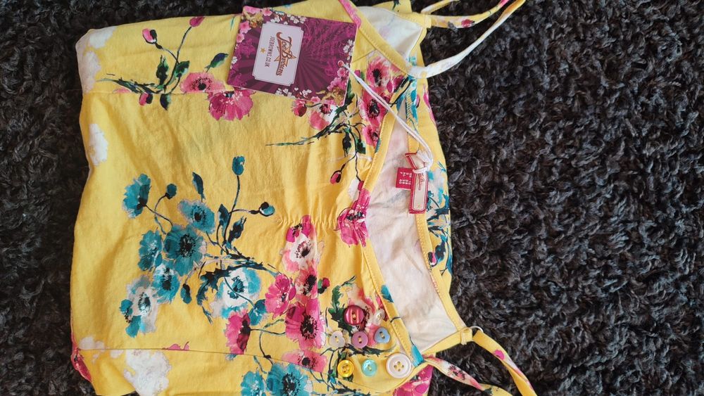 Rochie de vara galben floral