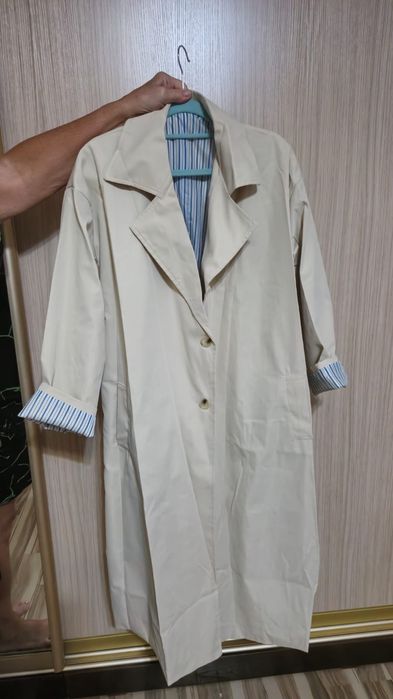 Тренч длинный оверсайс