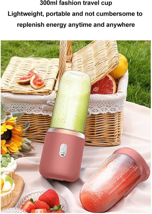 Мини преносим блендер включена чаша, 40W, 1500 Ah, 4 остриета, 400 ml