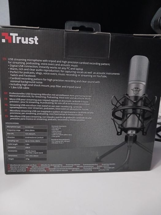 Микрофон для стриминга ,Trust ght 242 lance , USB,  , Б/у