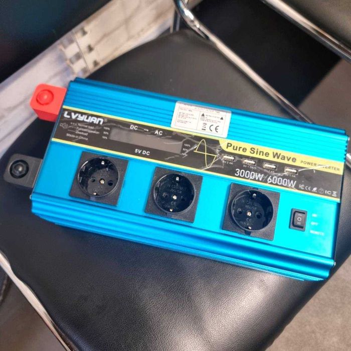 Автомобилен инвертор Lvyuan 12V, 220V (6000W / 3000W) – чисто нов!