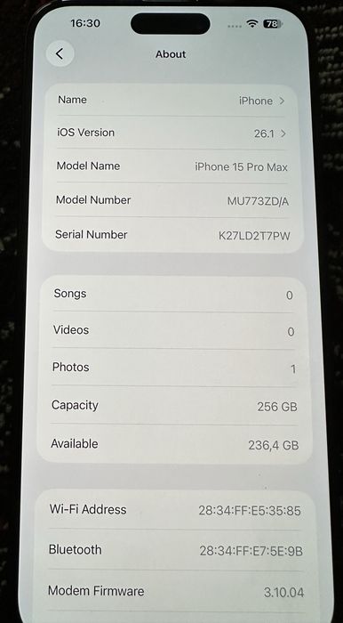 iPhone 15 Pro Max 256gb