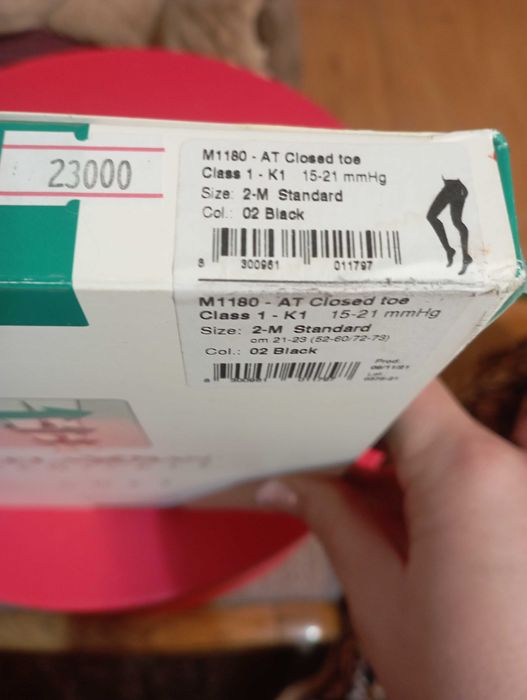 Компрессионные колготки черного цвета