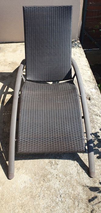 Șezlonguri Riverside Wicker Line, ratan sintetic, reglabile – set 3 bu