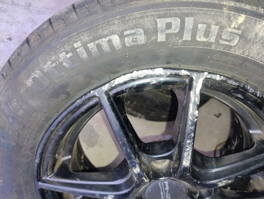 Roti aliaj 4x100 R14 cu anvelope 185/60R14
