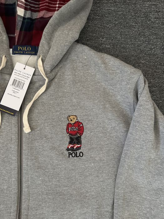 Оригинален Polo Ralph Lauren Bear Zip Up Hoodie