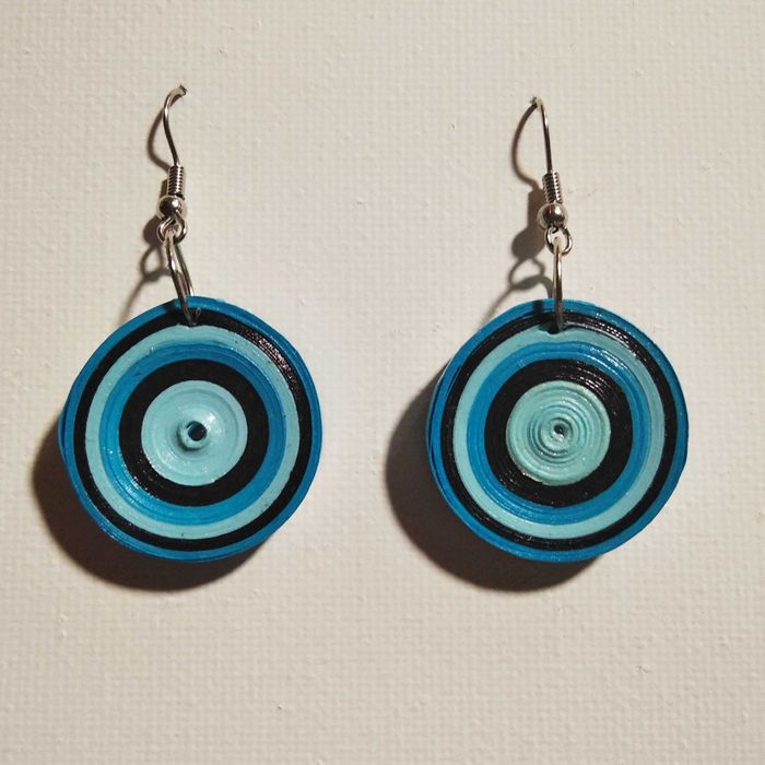 Обици - квилинг техника