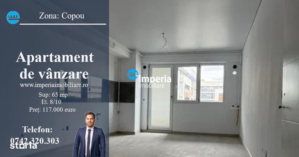 Apartament 2 cam, open space, de vanzare zona Copou - Aleea Sadoveanu — fotografia 1