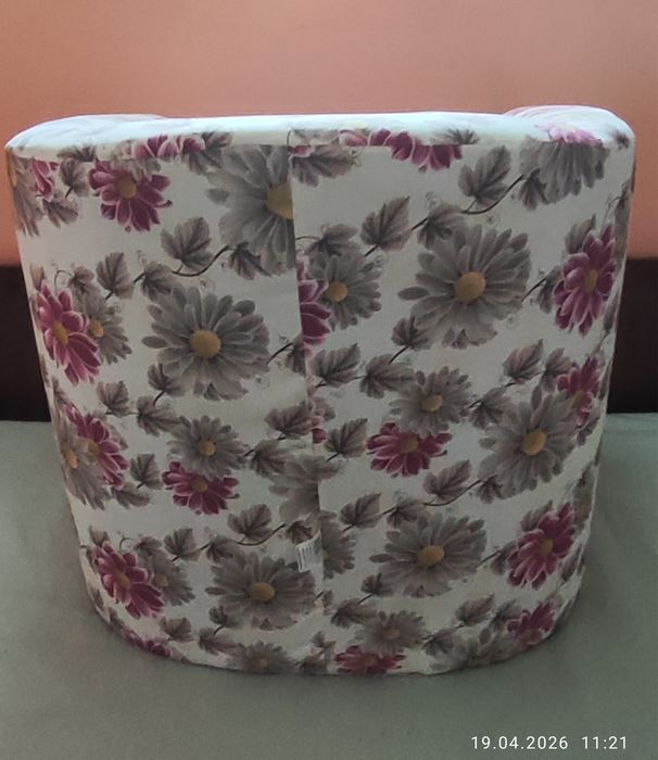 Fotoliu scoică Tudor, model floral