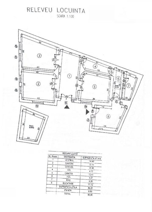 Inchiriere casa 4 camere 91mp curte 300mp gradina Cotroceni Medicina