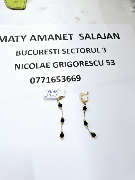 Vand cercei din aur 14 k 2.34 g cod 705