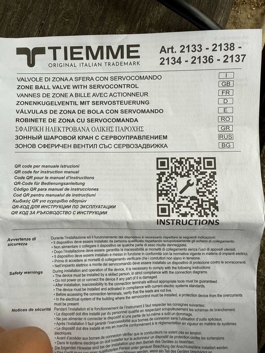 Tiemme valva robinet