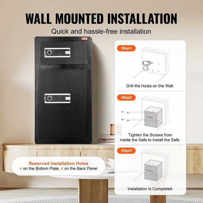 7.2 куб. 204 литра  сейф с двоен достъп – Кодов и ключов механизъм