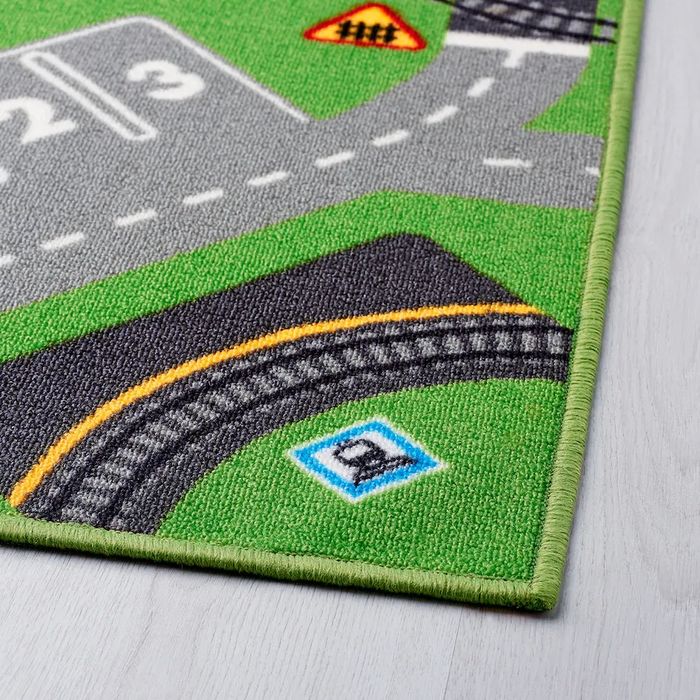 Covor copii cu traseu de mașinuțe, covor antiderapant 133x75