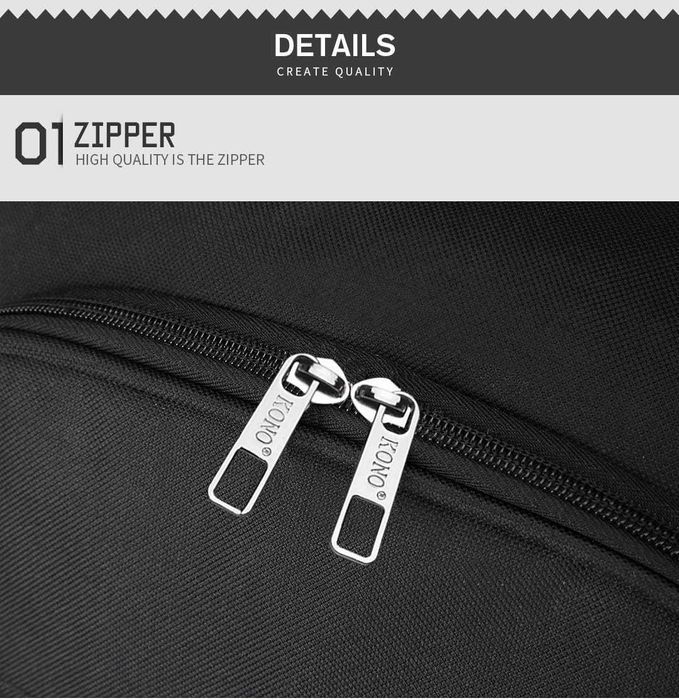 KONO лека ръчна куфарче на колелца 53x36x18 см черен