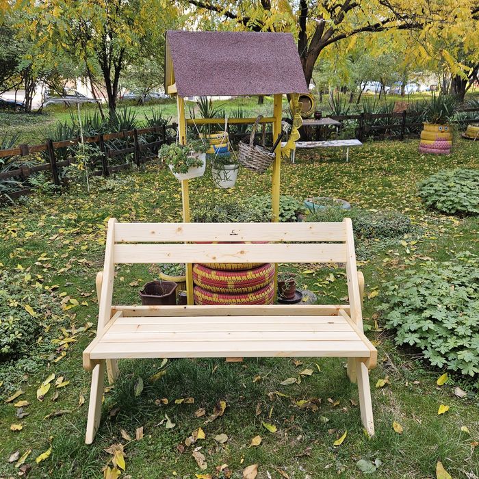 Сгъваема дървена пейка