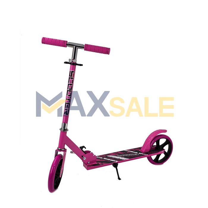 Тротинетка детска сгъваема скутер scooter розова черна алуминиева