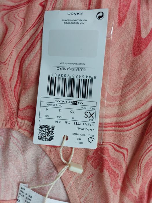 Bluză cu imprimeu marmorat