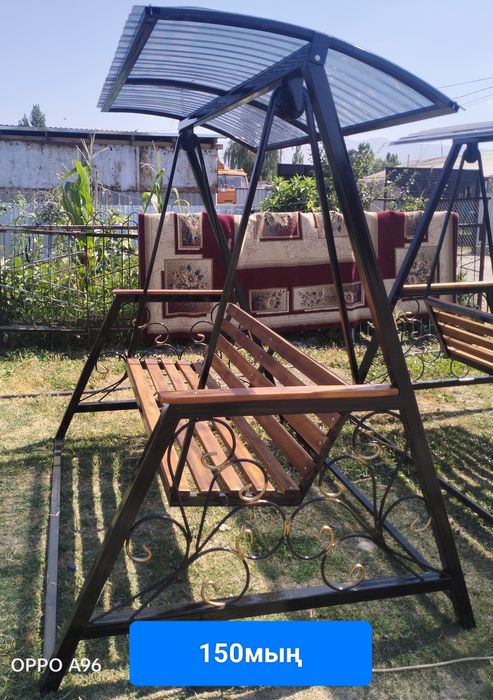 Садовые качели металлические