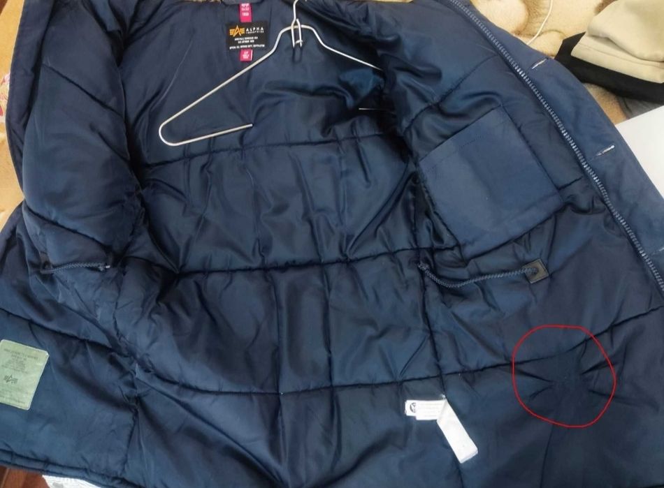 Парка Alpha Industries N-3B Replica Blue, размер S
