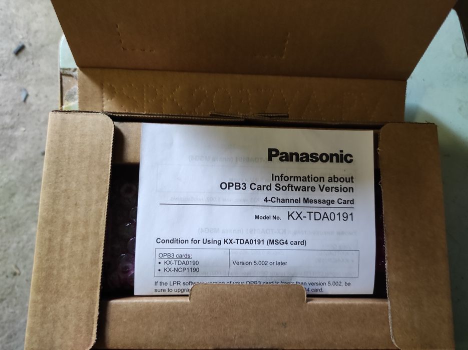 Платы к мини АТС Панасоник