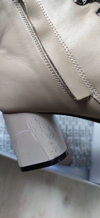 Елегантни дамски боти ADI/Пещера, таупе, ест. кожа/лак, номер 36