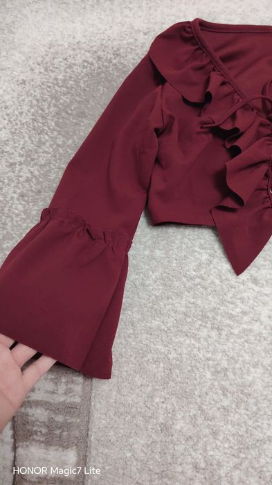 Top roșu burgund mărimea S