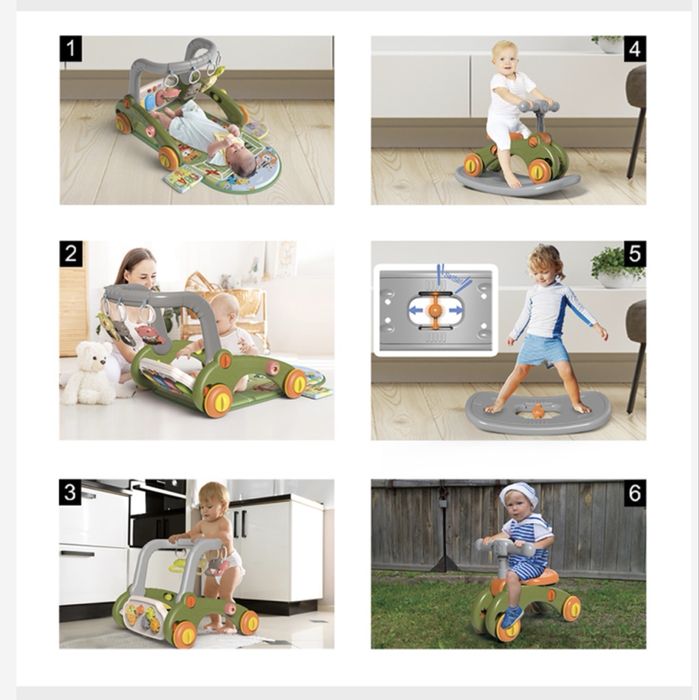 Продам ходунки, беговел, качалка