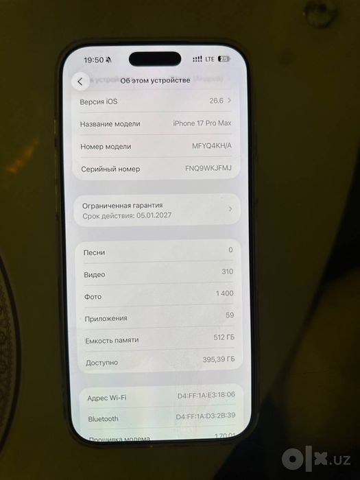 iphone 17 pro max 512 gb ideal holatda