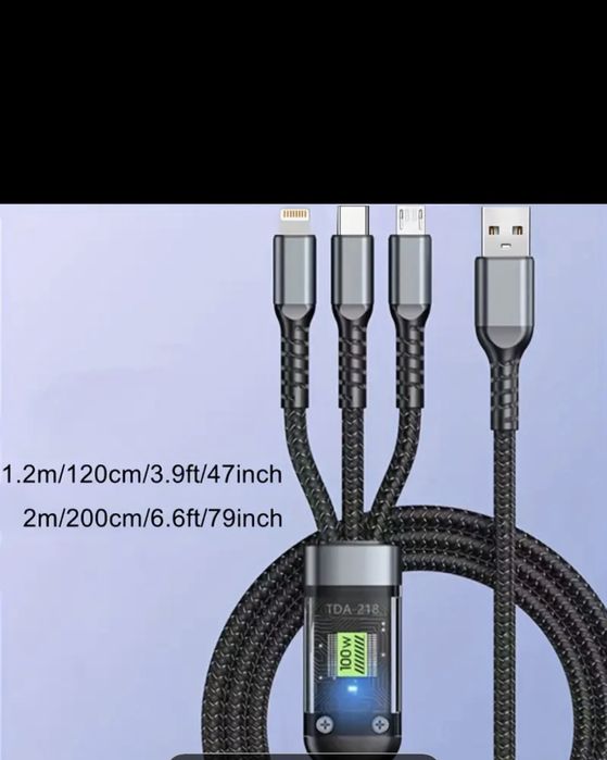 Заряден бърз кабел и калъф  за iPhone
