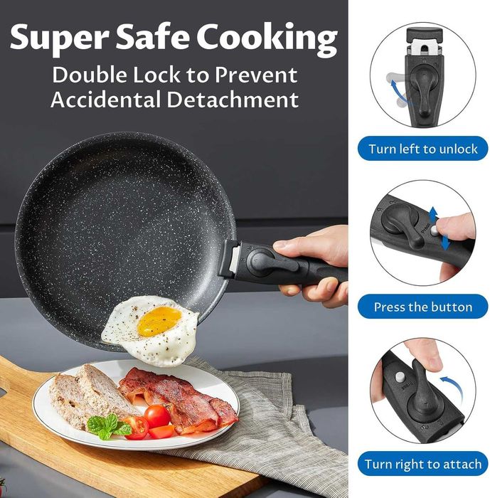 Комплект индукционни съдове за готвене BEZIA 10 части, незал. покритие