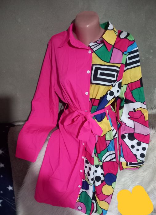 Cămașa tip rochie de vară material  poliester