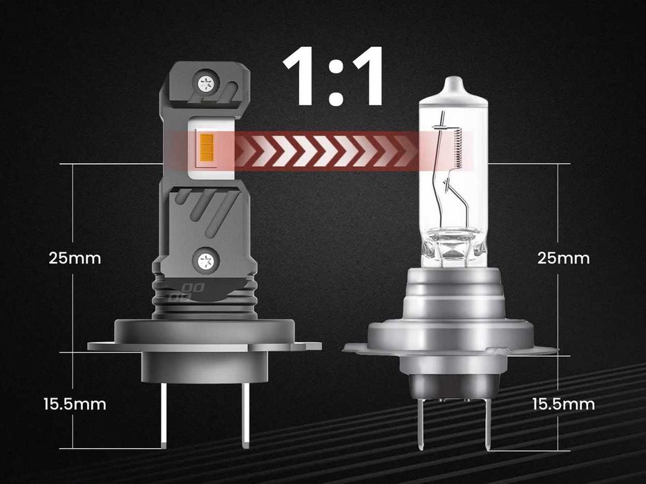 Авто Led крушки AMIO Hybrid H1/H3/H4/H7/H8/H9/H11/HB3/4/HIR2-12V-6000K