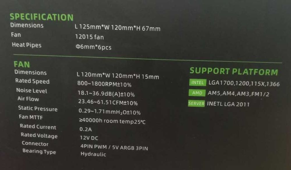 Top-flow кулер для пк