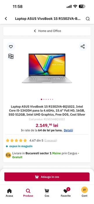 Asus Vivobook R1502VA