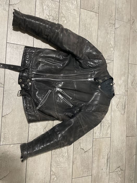 Geaca moto piele vintage